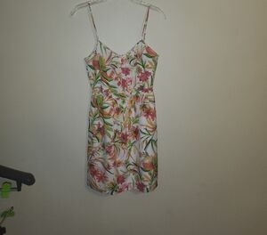 J. Crew Pink and Green Floral Mini Dress